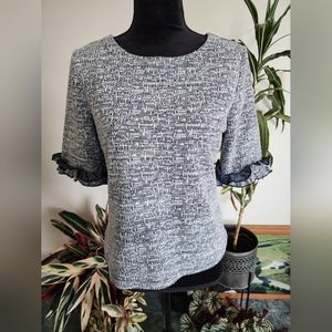 Banana Republic knit bouse, navy blue, small